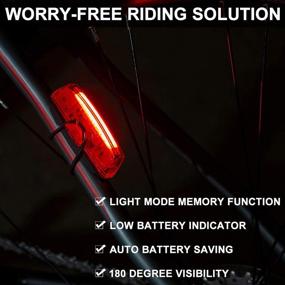 img 2 attached to Bike Tail Light USB Rechargeable - Super Bright LED Rear Bicycle Light Clip On for Enhanced Cycling Safety - 6 Lighting Modes