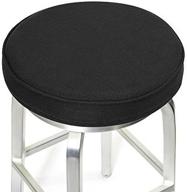 🪑 black memory foam bar stool cushions - round covers with non-slip backing and elastic band by shinnwa (14-inch) logo