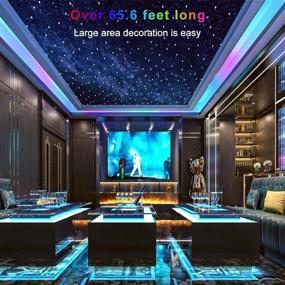 img 1 attached to 🎵 65.6ft/20M LED Strip Lights - Ultra-Long Music Sync RGB LED Lights with App Control and Remote for Bedroom, Color Changing DIY for Room, Home, Kitchen, Party Christmas