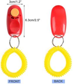 img 3 attached to 🐶 Coolrunner 7pcs 7 Color Universal Animal Pet Dog Training Clicker with Wrist Bands Strap - Assorted Color Clickers for Pet Dog Training & Obedience Aid