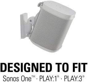 img 3 attached to 🔊 Sanus Adjustable Speaker Wall Mounts – Ideal for SONOS ONE, Play:1 & Play:3 (White) – Pair