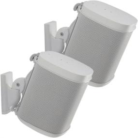 img 4 attached to 🔊 Sanus Adjustable Speaker Wall Mounts – Ideal for SONOS ONE, Play:1 & Play:3 (White) – Pair