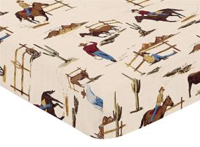 img 2 attached to 🤠 Wild West Cowboy Fitted Crib Sheet – Sweet Jojo Designs Bedding Sets