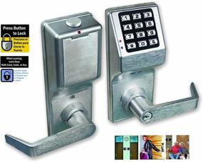 img 2 attached to 🔒 Stay Secure with Alarm Lock DL2700WP26D Trilogy T2 100-User Weatherproof Electronic Digital Keypad Cylindrical Lock Leverset in Satin Chrome Finish