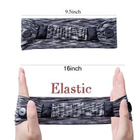 img 1 attached to 🩺 Elastic Button Headbands for Doctor Nurse, Ears Protection, Non-Slip Hair Bands for Yoga, Sports, Running