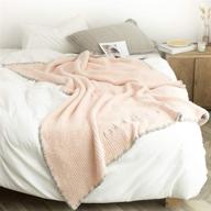 🛏️ alsee pink fuzzy blanket: fluffy soft bed throws for couch, cozy and warm home decor - 50"×67 logo