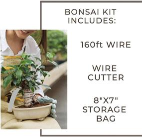 img 2 attached to 🌿 Leaves and Soul Tree Training Wire Kit - Aluminum Alloy Bonsai Plant Training Wire (160ft) with Wire Cutter & Canvas Storage Bag - Perfect Bonsai Accessories for Beginners & Professionals
