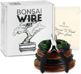 img 4 attached to 🌿 Leaves and Soul Tree Training Wire Kit - Aluminum Alloy Bonsai Plant Training Wire (160ft) with Wire Cutter & Canvas Storage Bag - Perfect Bonsai Accessories for Beginners & Professionals