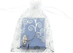 img 1 attached to 🎁 SUNGULF 50pcs Organza Pouch Bag: Strong 6x8 Drawstring Gift Candy Bag for Jewelry, Wedding Favor - Silver White