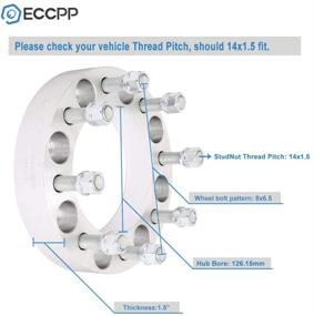 img 3 attached to ECCPP 8-болтовые дистанционные колеса 1,5" 8x6.5 Совместимость с различными моделями Chevrolet и GMC - Улучшите стабильность и производительность