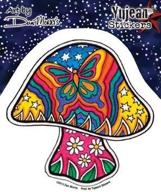 morris celestial butterfly mushroom sticker logo