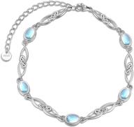 🌙 925 sterling silver celtic infinite love moonstone bracelet | yfn infinite moonstone jewelry for women and girls logo