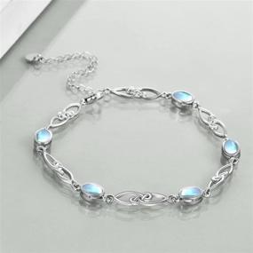 img 3 attached to 🌙 925 Sterling Silver Celtic Infinite Love Moonstone Bracelet | YFN Infinite Moonstone Jewelry for Women and Girls