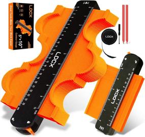 img 4 attached to 🛠️ Carpenter Tools Contour Gauge Profile Template Tool: Ldcx 5+10Inch Adjustable Lock- Precise Irregular Shape Duplicator for Welding, Woodworking, and Tracing with Steel Ruler & 2 Pencil - Perfect Fathers' Day or Men's Gifts