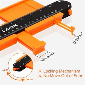 img 1 attached to 🛠️ Carpenter Tools Contour Gauge Profile Template Tool: Ldcx 5+10Inch Adjustable Lock- Precise Irregular Shape Duplicator for Welding, Woodworking, and Tracing with Steel Ruler & 2 Pencil - Perfect Fathers' Day or Men's Gifts