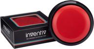 🔴 red inventiv 30 second custom recordable talking button with 15 phrase stickers - record, playback & enhance your own message with quality voice sound recorder logo