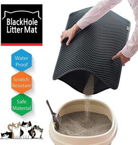 img 2 attached to 🐾 BlackHole Litter Mat Review: Large Rectangular 30" X 23" - Is It the Best Cat Litter Mat?