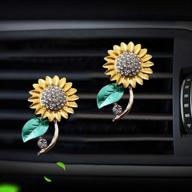 🌻 mlovesie bling bling car fragrance crystal sunflower air freshener set with vent clip logo