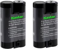 🔋 high performance kastar kaa2hr battery (2-pack) for kodak easyshare & digital cameras: kaa2hr kaardc k3ardc, c315, cd33, cw330, cx7430, dx3900, z650 logo