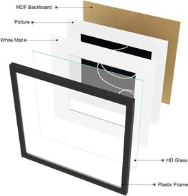 img 1 attached to 🖼️ ArtbyHannah 9 Pack Black Square Gallery Wall Picture Frame Set - 10x10 Display for 8x8 Photos with or without Mat - Perfect for Gallery Wall Kit or Home Decor