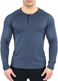 img 3 attached to 👕 Efficient Moisture-Wicking Henley HydraVent Athletic Shirts for Men