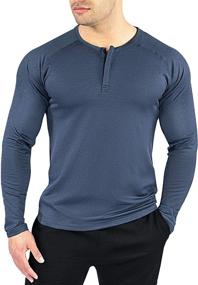 img 4 attached to 👕 Efficient Moisture-Wicking Henley HydraVent Athletic Shirts for Men