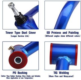 img 2 attached to 🔧 KSP 2-4'' Upper Suspension Control Arm Tubular Lift Kit for Silverado 2500 3500HD 2011-2019 with Ball Joint Blue - V3.0: Enhanced Lift & Performance