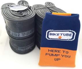 img 1 attached to 🧦 Biketube Brand - Mountain Bike Inner Tubes 4 Pack - High Value Offer with Free TubeSock and Sticker - Choose Your Size