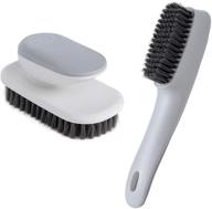 🧽 efficient ganganmax cleaning brush: versatile soft bristle scrub for clothes, shoes, underwear, fabrics - gray handheld laundry brush logo