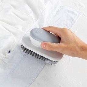 img 3 attached to 🧽 Efficient Ganganmax Cleaning Brush: Versatile Soft Bristle Scrub for Clothes, Shoes, Underwear, Fabrics - Gray Handheld Laundry Brush