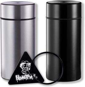 img 4 attached to Stash Jar Honeypuff Black Silver Container