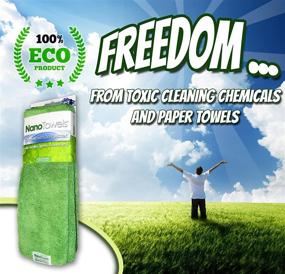 img 2 attached to 🌿 Nano Towels - Incredible Eco-Friendly Fabric for Effortless Cleaning on Any Surface Using Water Alone. A Sustainable Alternative to Paper Towels and Harmful Chemicals. Enhance Savings, Speed, Ease, and Promote a Safer, Healthier Home. Includes 4 Ct