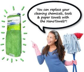 img 1 attached to 🌿 Nano Towels - Incredible Eco-Friendly Fabric for Effortless Cleaning on Any Surface Using Water Alone. A Sustainable Alternative to Paper Towels and Harmful Chemicals. Enhance Savings, Speed, Ease, and Promote a Safer, Healthier Home. Includes 4 Ct