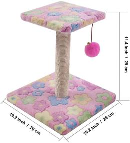 img 2 attached to 🐱 Modern Pink Cat Tree with Platform, Scratching Posts and Short Plush Soft Jumping Board - YSCP