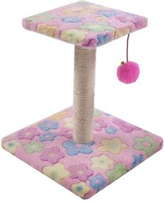 img 3 attached to 🐱 Modern Pink Cat Tree with Platform, Scratching Posts and Short Plush Soft Jumping Board - YSCP