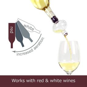 img 1 attached to Soireehome Glass Wine Aerator - Enhances Wine Flavor 🍷 - Gourmet Decanter Clear - Fits All Bottles - Red/White Compatible