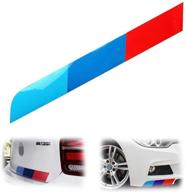 🚗 17 by 2-inch reflective m-colored stripe decal sticker by ijdmtoy - compatible with bmw exterior cosmetic applications: hood/bonnet, trunk, side skirt, bumper, etc. logo