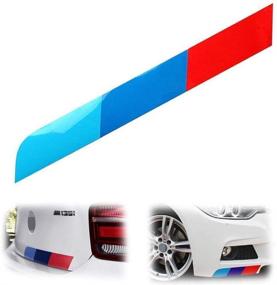 img 4 attached to 🚗 17 by 2-Inch Reflective M-Colored Stripe Decal Sticker by iJDMTOY - Compatible with BMW Exterior Cosmetic Applications: Hood/Bonnet, Trunk, Side Skirt, Bumper, etc.