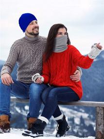 img 3 attached to 🧣 Женская зимняя неотъемлемость: ветрозащитные шарфы для тепла и стиля