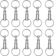 ekloen detachable pull apart key rings: convenient 10 🔑 pack with 2 heavy duty split rings for easy key organization логотип