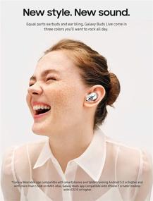 img 2 attached to 🎧 Samsung Galaxy Buds Live, Active Noise Cancelling True Wireless Earbuds (Wireless Charging Case Included), Mystic White (US Version)