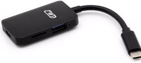 img 4 attached to 🔌 Versatile USB Type C HUB OTG/TF/SD Smart Card Reader Adapter for MacBook Pro 2019, MacBook Air 2018, and PC Laptops - USB 3.1 Type C Adapter (Thunder)