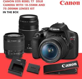 img 3 attached to Canon T7 EOS Rebel DSLR Camera Bundle with 18-55mm and 75-300mm Lenses Kit + 64GB SD Card