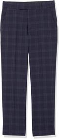 img 3 attached to Calvin Klein Boys' Flat-Front Suit Dress Pant: Straight Leg Fit, Hemmed Bottom, Belt Loops & Functional Front Pockets