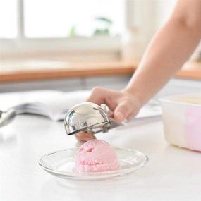 img 2 attached to 🍪 Stainless Steel Cookie and Ice Cream Scoop Set, 18/8 Steel