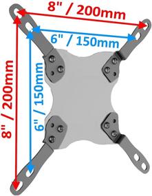 img 1 attached to 🖥️ Husky Mounts VESA Adapters for Flat Screen TV Wall Mount Bracket Extensions - Expand VESA Plate from 100 x 100 to 200 x 200 and 200 x 100