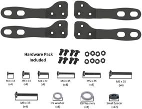 img 2 attached to 🖥️ Husky Mounts VESA Adapters for Flat Screen TV Wall Mount Bracket Extensions - Expand VESA Plate from 100 x 100 to 200 x 200 and 200 x 100