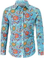 🌸 elevate your style with emaor casual floral sleeve button men's shirts logo