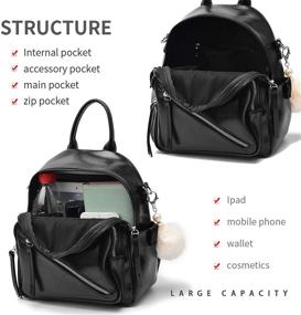 img 1 attached to 🎒 Stylish and Versatile Leather Backpack: The Perfect Fashion Convertible Daypack