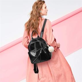 img 3 attached to 🎒 Stylish and Versatile Leather Backpack: The Perfect Fashion Convertible Daypack